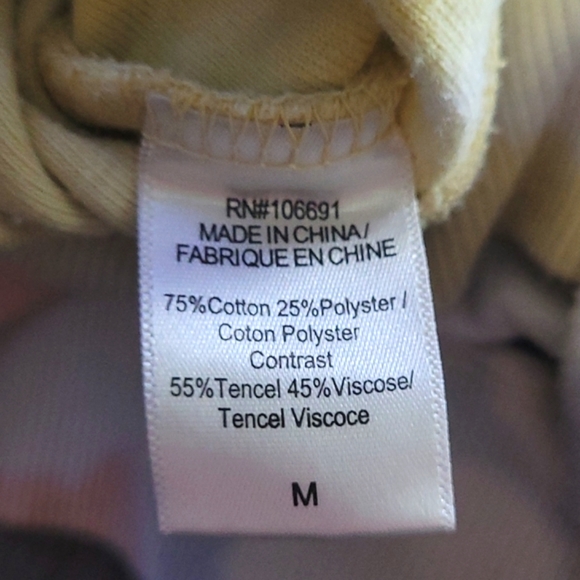 💚YOUNG FABULOUS AND BROKE TIE DYE CROPPED TERRY CLOTH SWEATSHIRT, SZ MEDIUM - Picture 9 of 10